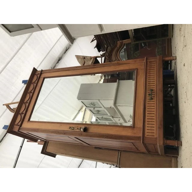 Cherry & Walnut Single-Door Wardrobe For Sale - Image 16 of 18