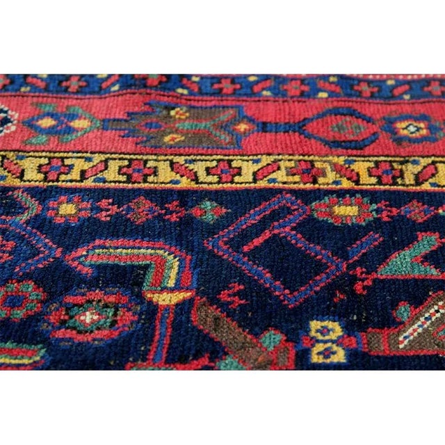 1930s 1930s Old Persian Heriz Runner Rug 3’9″ X 17’6″ For Sale - Image 5 of 11