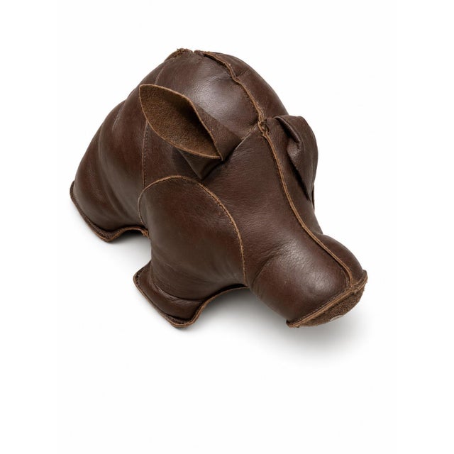 1950s Decorative Leather Pig by Dimitri Omersa, 1950s For Sale - Image 5 of 5