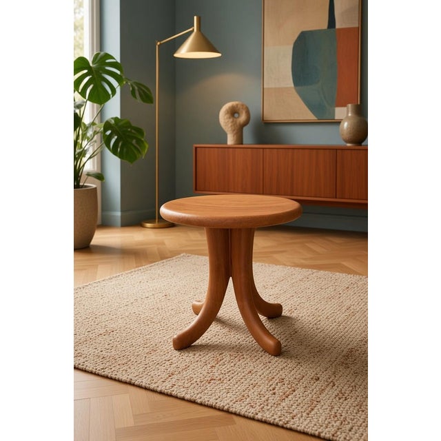 Sculptural Stool in Teak with Bowl Seat from Dyrlund, Denmark, 1960s For Sale - Image 9 of 14