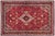 Shabby Chic Persian Red/Blue Wool Rug - 6'7'' X 9'10'' For Sale - Image 9 of 10