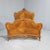 Excellent quality French walnut and parcel gilt double bed excellent condition and very crisp carvings to head, baseboard...