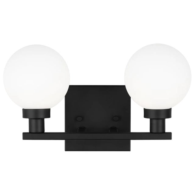 Modern Sean Lavin By Visual Comfort Studio Clybourn 2-Light Bath Vanity Sconce in Midnight Black For Sale - Image 3 of 3