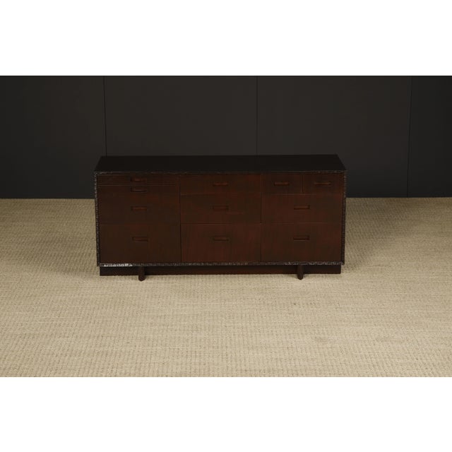 Frank Lloyd Wright Taliesin' Mahogany Dresser / Sideboard by Frank Lloyd Wright, 1955, Signed For Sale - Image 4 of 12