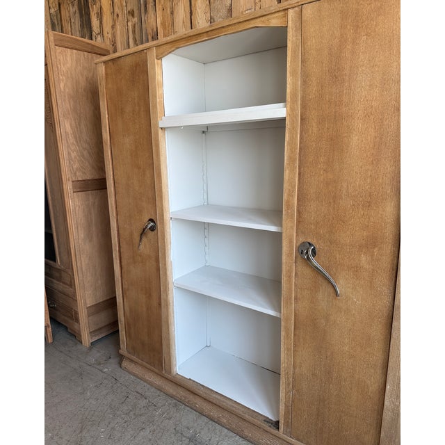 Wood Art Deco Oak Bookcase, 1940s For Sale - Image 7 of 16