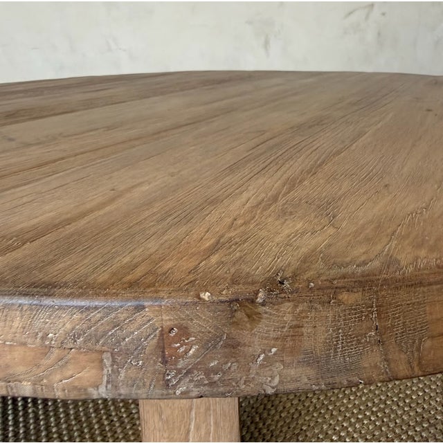 Tan Nest Coffee Table Set 2 Piece in Reclaimed Elm Wood For Sale - Image 8 of 10