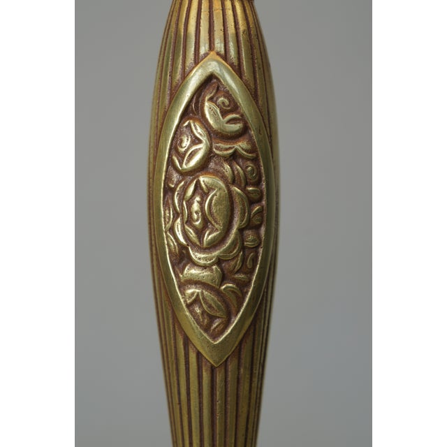 Bronze French Art Deco Table Lamp by Leon Richard & Muller Freres 1920s France For Sale - Image 8 of 10
