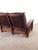 Vintage Antique Style Mission Prairie Arts & Crafts Dark Oak Scallop Back Sofa For Sale - Image 11 of 16
