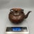 Engraved Copper Teapot With Wooden Handle & Chinese Calligraphy For Sale In Los Angeles - Image 6 of 9