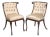 Pair of Regency Tufted Chairs With Hooved Feet Hollywood Regency For Sale