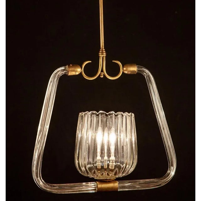 Art Deco Murano Grass Lantern, 1940 For Sale - Image 10 of 11