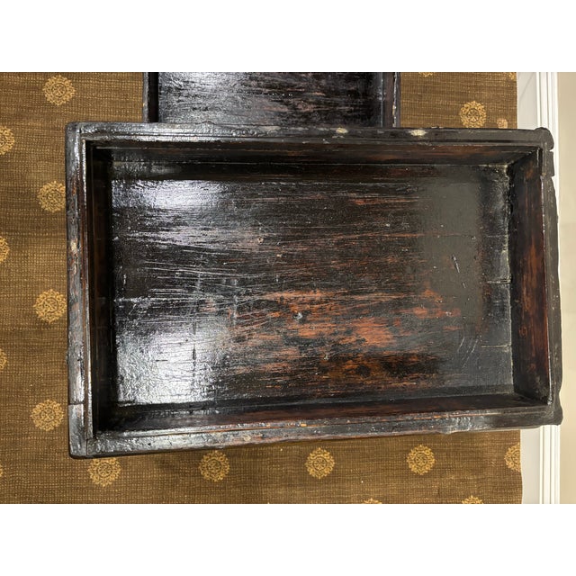 Rustic Side Table, With Metal Hardware For Sale In New York - Image 6 of 8