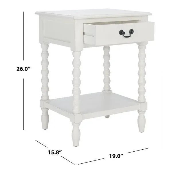 Athena Accent Table - Distressed White For Sale In Philadelphia - Image 6 of 11