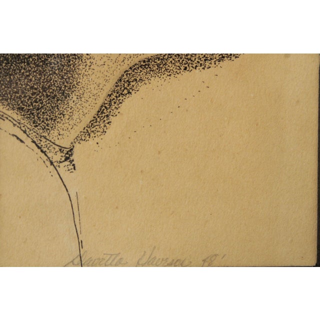 Davetta Greenberg Ink Stipple Drawing, Child's Portrait For Sale - Image 12 of 12