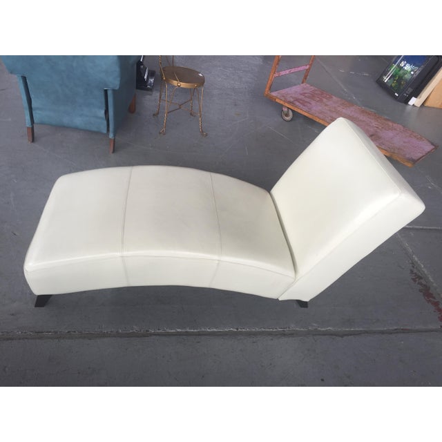 White Leather Chaise Lounge Chairish