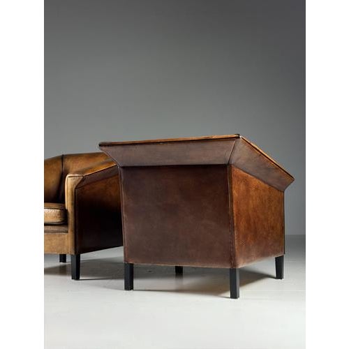 Art Deco Sheepskin Club Armchairs, Set of 2 For Sale - Image 9 of 11