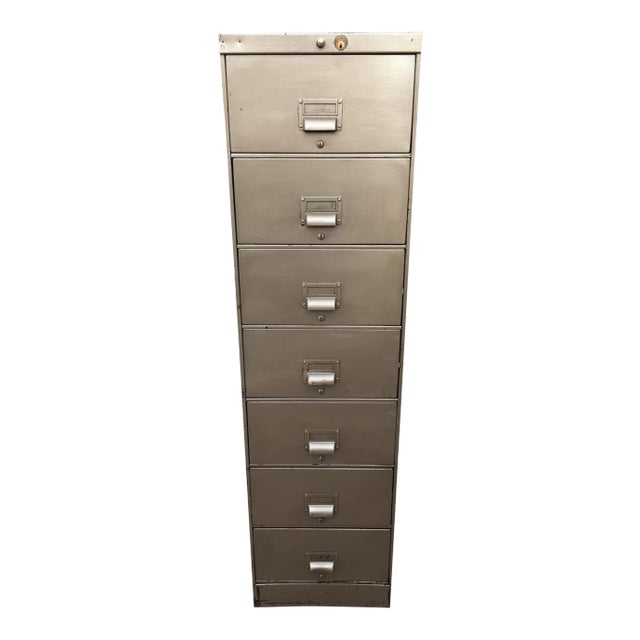 Art Metal Industrial 7-Drawer Vertical File Cabinet For Sale