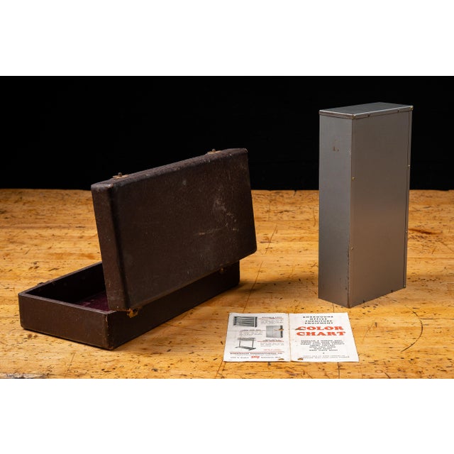 Industrial Vintage Burroughs Metal Shelving Salesman Sample Kit For Sale - Image 3 of 11