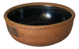 Asian Stoneware Dish in Brown Color, Korea, 1950s