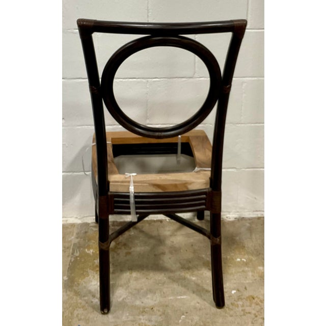 Stylish Orlando Diaz-Azcuy for Baker/McGuire Customizable Salon Dining Chair, rattan frames in the dark tobacco finish,...