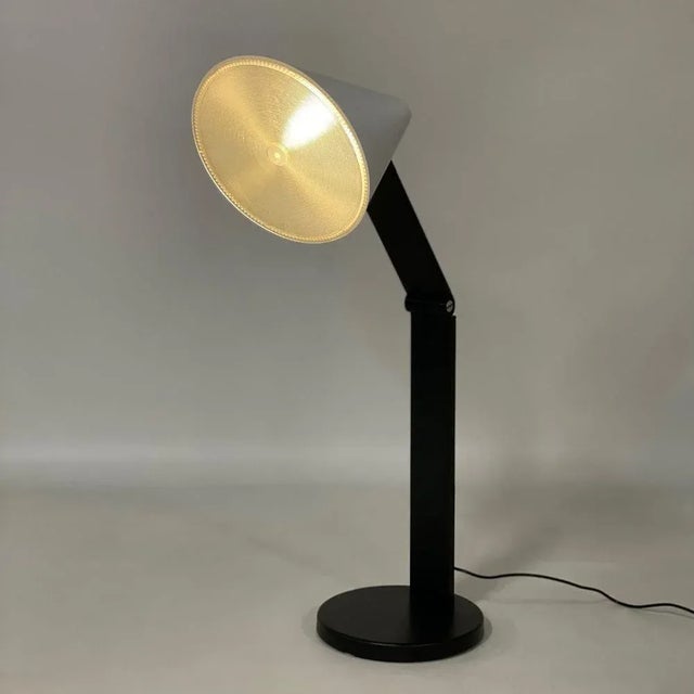 Black Zeta Table Lamp by Franco Mirenzi and Vittorio Paris for Valenti Luce, 1970s For Sale - Image 8 of 13