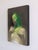 Contemporary Seed by Josh Sorrell | Oil on Panel Abstract figure with green hues and blurred features. For Sale - Image 3 of 5