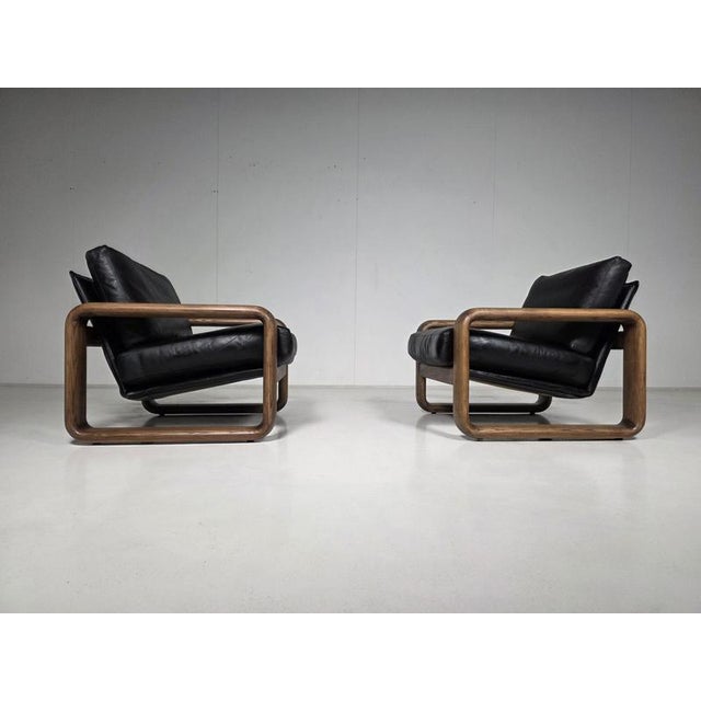 Rosenthal Hombre Lounge Chairs with Ottoman from Rosenthal, Germany, 1970s, Set of 3 For Sale - Image 4 of 10