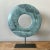 Metal Vintage Asian Jade Stone Disc For Sale - Image 7 of 8