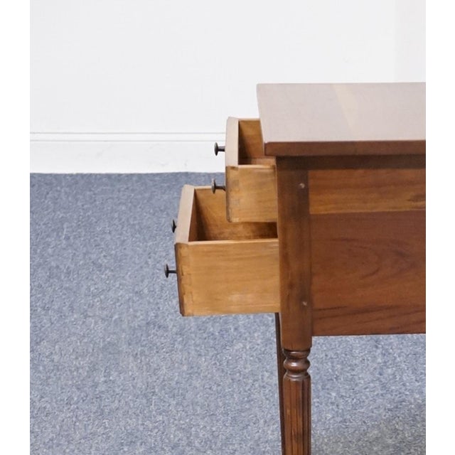 Stickley Furniture Solid Cherry Traditional Sheraton Style 19" Two Drawer Nightstand For Sale In Kansas City - Image 6 of 12