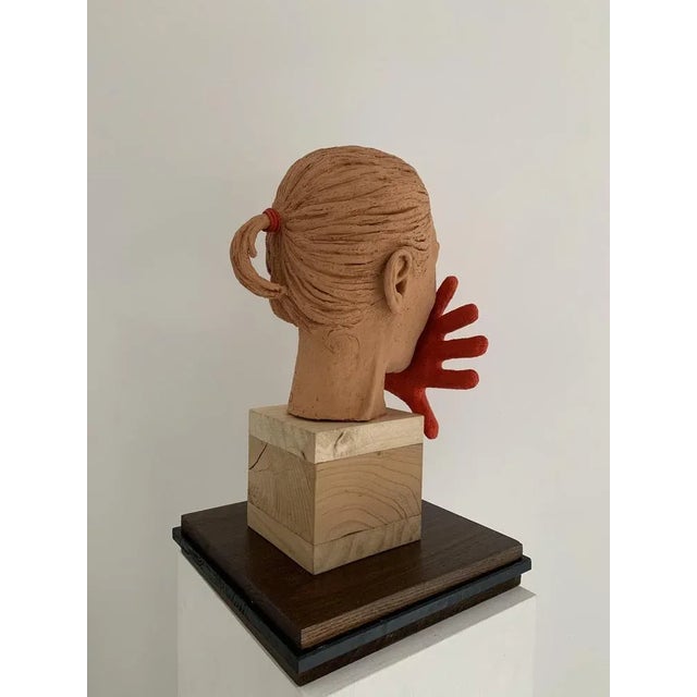 Ceramic Santo Allego, L'urlo (Femminicidio), Partially Painted Terracotta, 2014 For Sale - Image 7 of 9