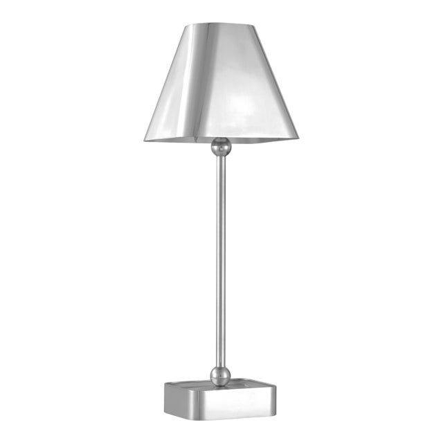 Currey & Company Gadabout Nickel Cordless Table Lamp For Sale