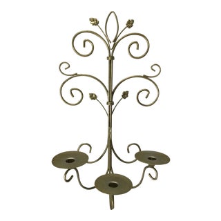 Vintage Art Nouveau French Style Atomic Wall Candle Holder Sconce For Sale