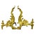 French Rococo Style Gilt Bronze and Iron Firedogs, 1890s, Set of 2 For Sale