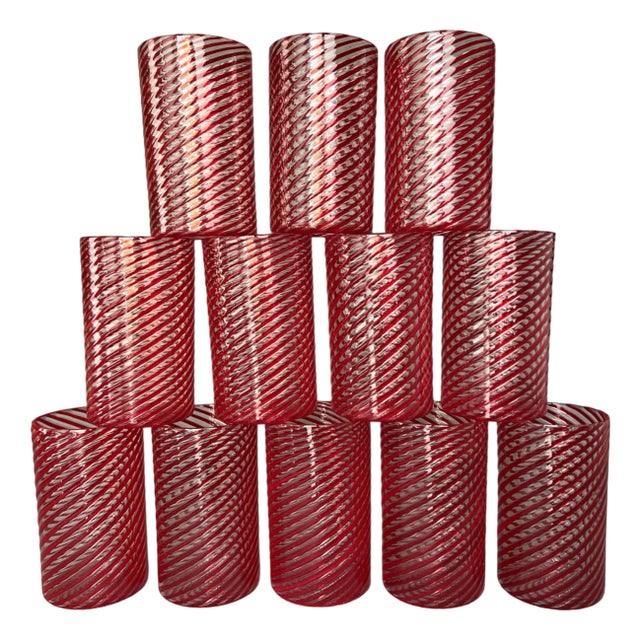 Art Deco Glasses, 1930s, Set of 12 For Sale