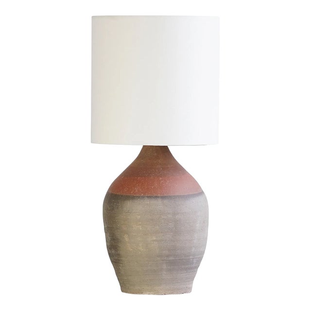 Matthew Izzo Home Clay Rice Wine Bottle Table Lamp For Sale