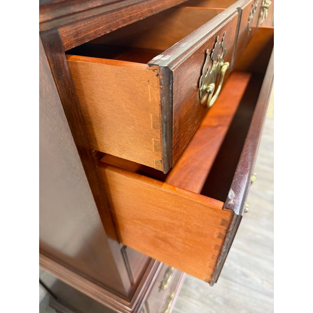 Vintage Thomasville Chair Company Mahogany Chest on Chest Dresser For Sale - Image 11 of 18