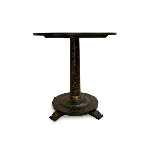 Here lies a charming creation - a hand-crafted table, its surface adorned with the delicate strokes of an artist's hand....