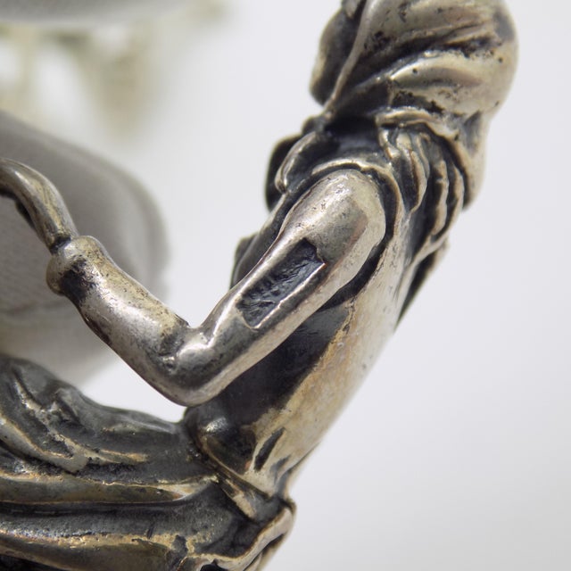 Vintage Italian Cinderella and Prince Silver 800 Figurine Duo by Arezzo Silversmiths, 1970s For Sale - Image 9 of 14