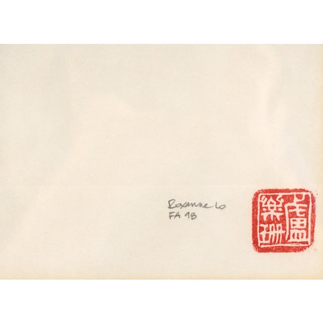 Paper Abstract Botanical Monoprint in Ink on Paper by Roxanne Lo For Sale - Image 7 of 8