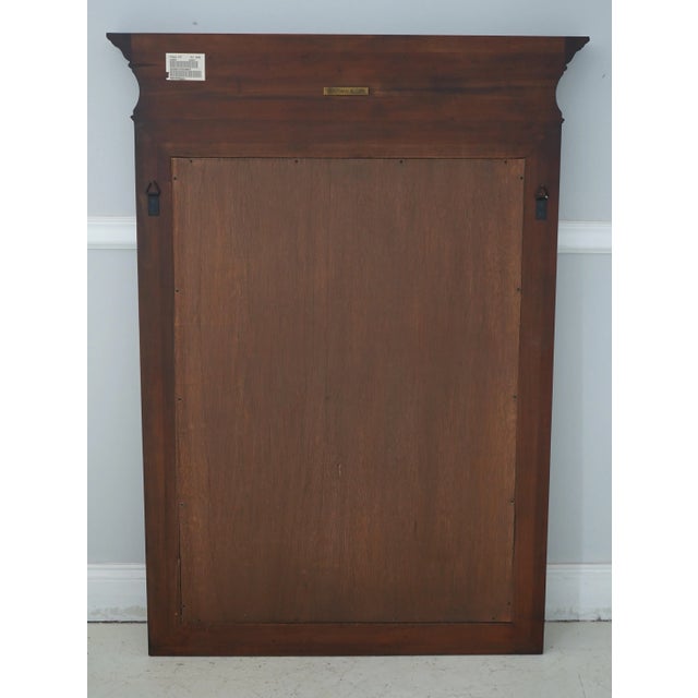 Ethan Allen Regency Style 6 Inlaid Mahogany Beveled Mirror For Sale - Image 10 of 12