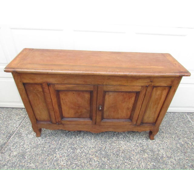 French Country Antique French Walnut Narrow Buffet For Sale - Image 3 of 18