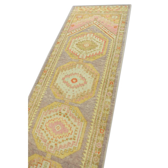 Early 21st Century Modern Turkish Oushak Rug 3' x 10'10" For Sale - Image 5 of 6