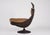 Mid-Century Modern Swivel Armchair in Rattan and Leather from Gerard Van Den Berg, 1970s For Sale - Image 3 of 16