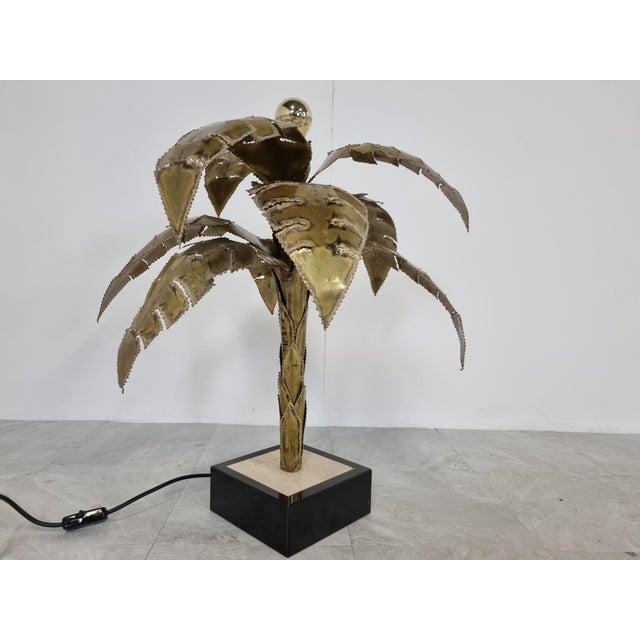 Vintage Palm Table Lamp from Maison Jansen, 1970s For Sale - Image 10 of 13
