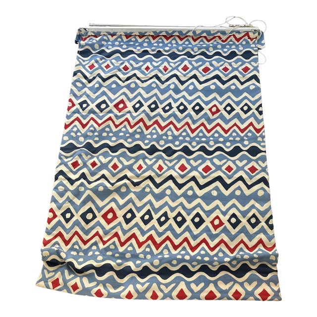 Roman Shades in Quadrille Ferrat Fabric- Set of 2 For Sale