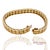 12.50 Ct Natural Yellow Sapphire Princess Cut Bracelet in 18k Yellow Gold For Sale - Image 4 of 13