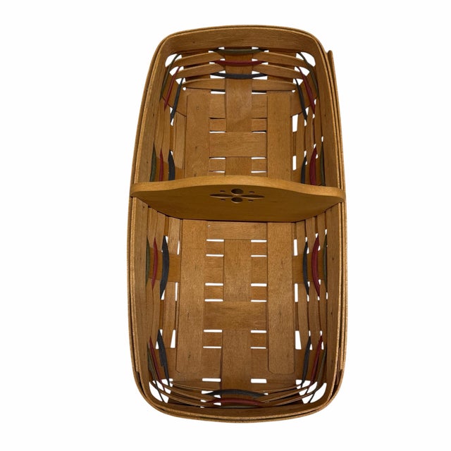 Farmhouse Longaberger Divided Bread Cracker Basket For Sale - Image 3 of 6