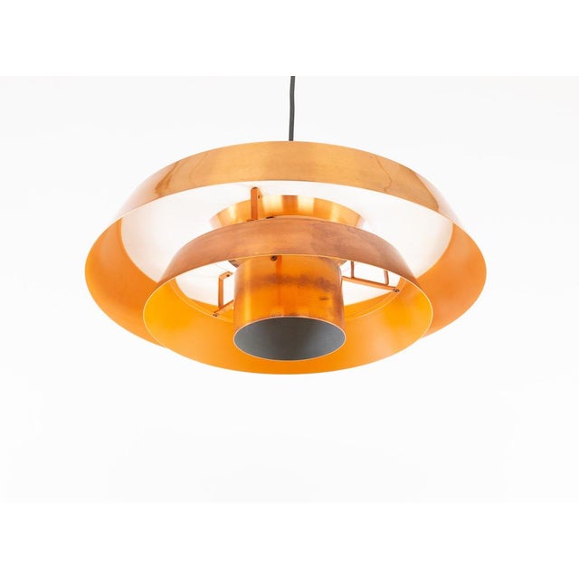 Mid-Century Modern Copper Nova Pendant by Jo Hammerborg for Fog & Mørup, 1960s For Sale - Image 3 of 7