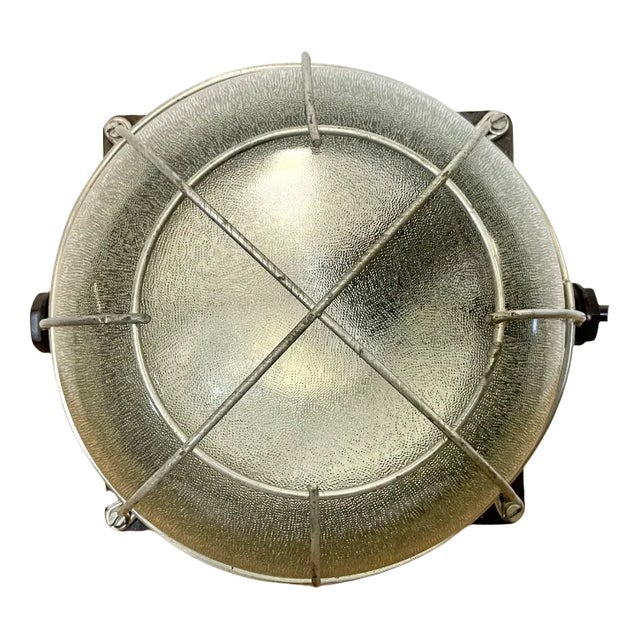 Brown Industrial Bakelite Wall or Ceiling Light, 1970s For Sale