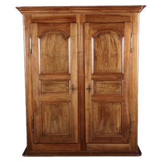 Baroque Wardrobe in Walnut, Freiburg, Switzerland, 1800s For Sale